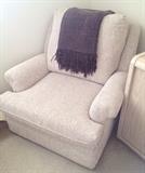 Boudoir Chair, Purple Throw