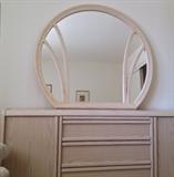 Whitewash Oak Dresser w Mirro