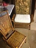 Wicker and bamboo pieces