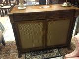 Antique French Regency sideboard with lovely brass and wood inlay