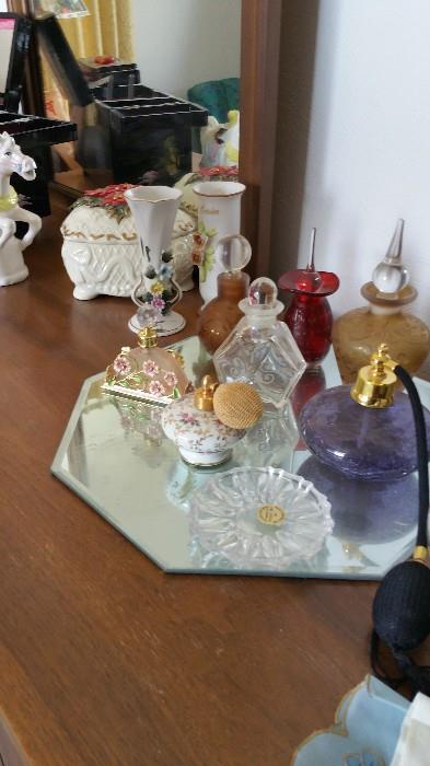 Some perfume bottles