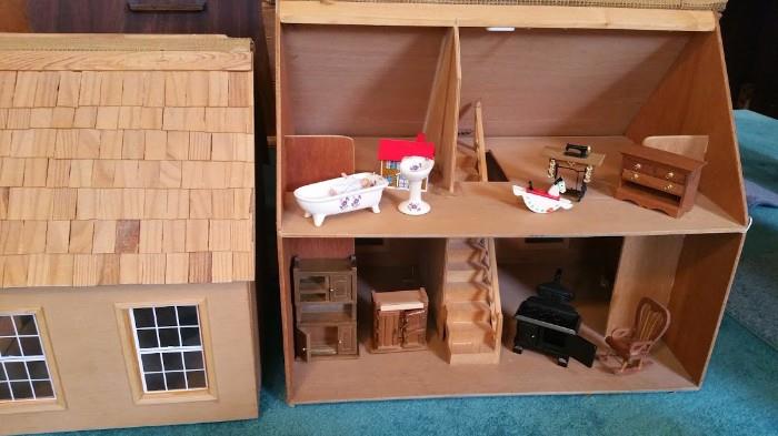 Doll house with lots of furniture
