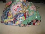 Many vintage quilts