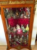French vitrine filled with porcelain