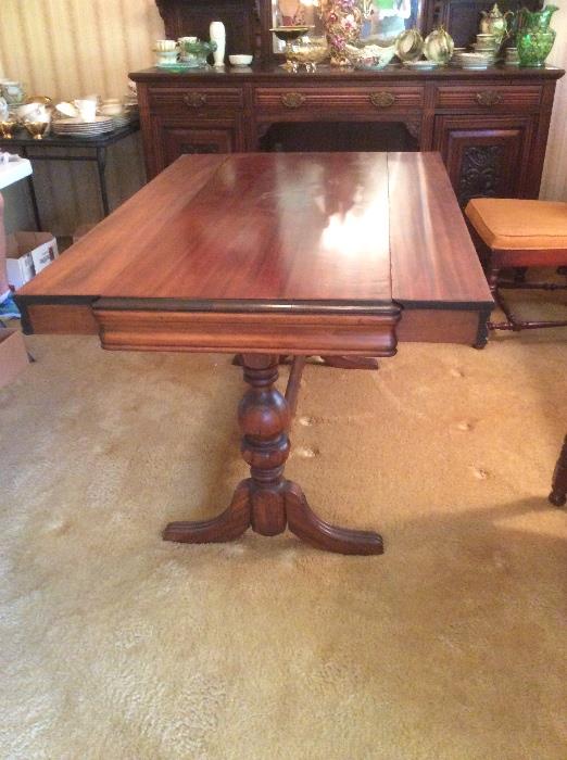 English table with built in extension