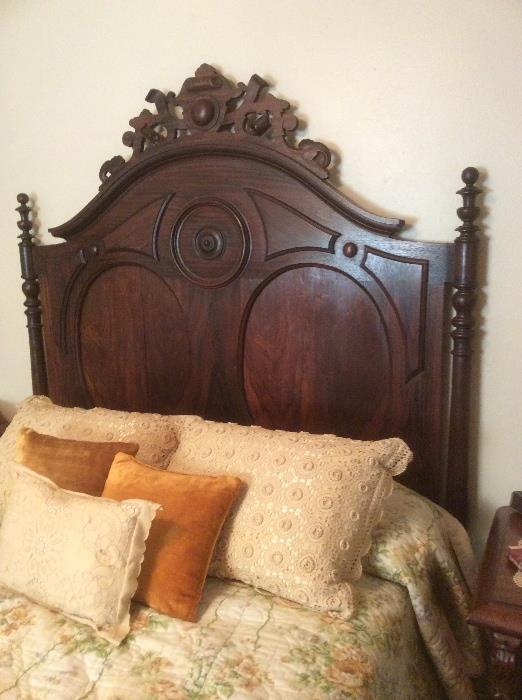 Early American bed with footboard