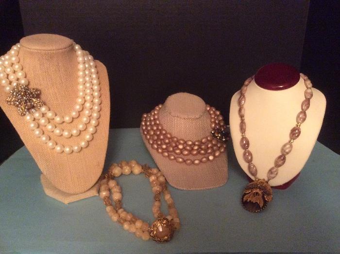 Vintage jewelry necklaces will be priced individually