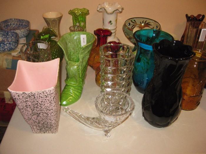 Royal Haeger and elegant glass vases