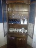 Beautiful china cabinet, with all the contents!