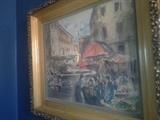 Nice, original watercolor in magnificent frame, part of our silent auction.