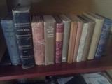 We still have some excellent, quality antique books. About half of the ones in this photo sold.