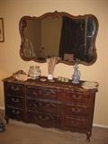 baroque style vintage dresser with mirror
