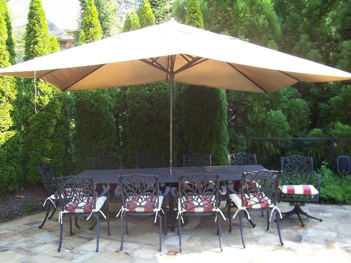 Banquet size Outdoor Table set $4,800 Retail $12,700
