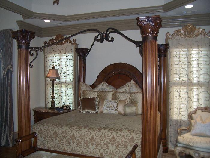 King size Master bed Italian Rococo $8,900 Retail $18,500