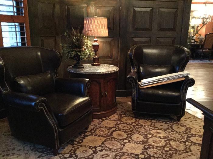 Pair of Leather Chairs $3,800 for pair