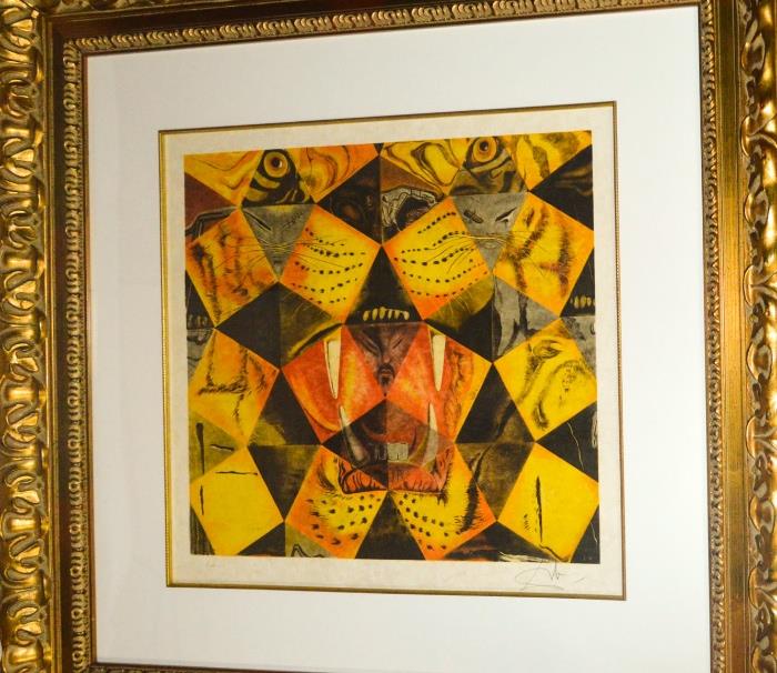 Salvador Dalí (1904 –1989)
Title: Kaleidoscope of King
Medium: Color Lithograph, Hand Signed
Limited Edition
Size: 18" x 20 1/4"
Opening Bid: $800 
Estimated: $3,000 - $4,000
