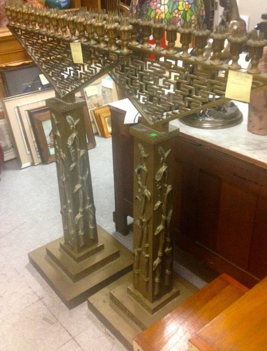 Large Scale Asian Style Altar Candelabras