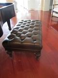 Leather ottoman
