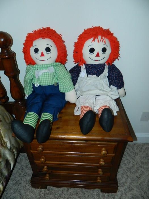 Two Feet Tall Raggedy Ann & Andy, Just In Great Shape