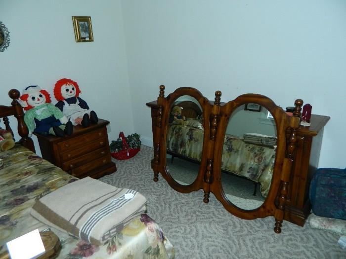 Another View Of Dresser With Double Mirror