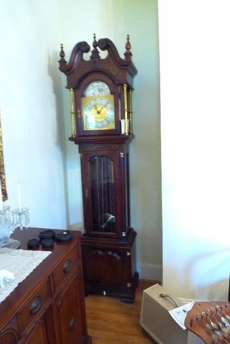 Grandfather clock made by Ridgeway.