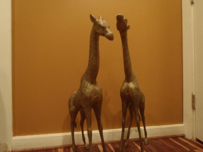 Brass Giraffes