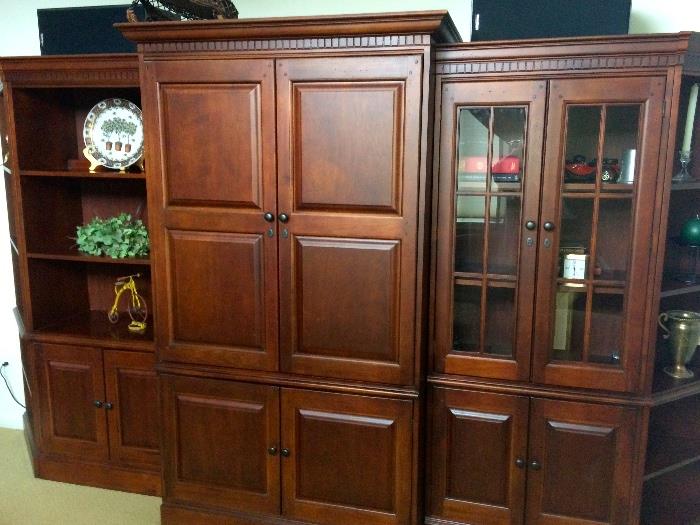 Hooker Cherry wall unit, 5 pieces