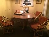 Ficks Reed Dining Table and four swivel chairs