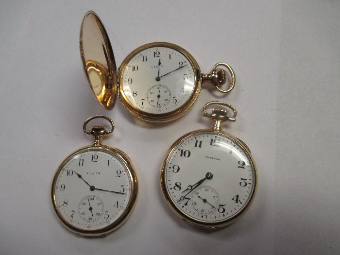 Solid gold pocket watches