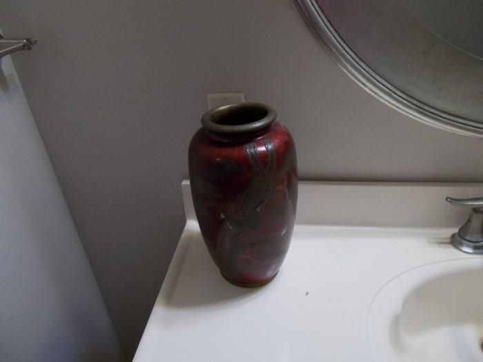 Asian Jar/Vase - Approximately 18" tall