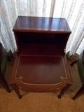 VINTAGE Step Up Lamp/End Tale with Leather Inlay - there are 2 of these - will be sold separately