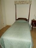VINTAGE Single Bed with Half Teaster- Box Springs/Mattress - All Bedding - there are 2 of these - WILL BE SOLD AS A PAIR!