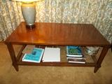 Wooden Table - Large Coffee Table with 1 Shelf Underneath