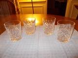 WATERFORD Double Old Fashioned Glasses - Set of 4 - will be sold as a set!!!!!!!