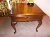 1 of 2 End/Lamp Tables (1 drawer) - Queen Anne Legs - VERY NICE - will be sold as a pair!!! - Henkel-Harris Furniture Company - Winchester, VA