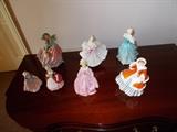 ROYAL DOULTON Lady Figures - 4 Larger Ones - 3 Smaller Ones - VERY Pretty!!!!