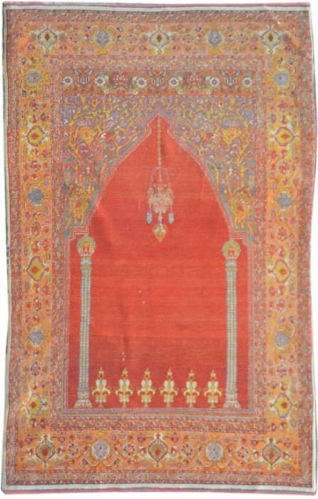 Vintage Persian Prayer Rug
