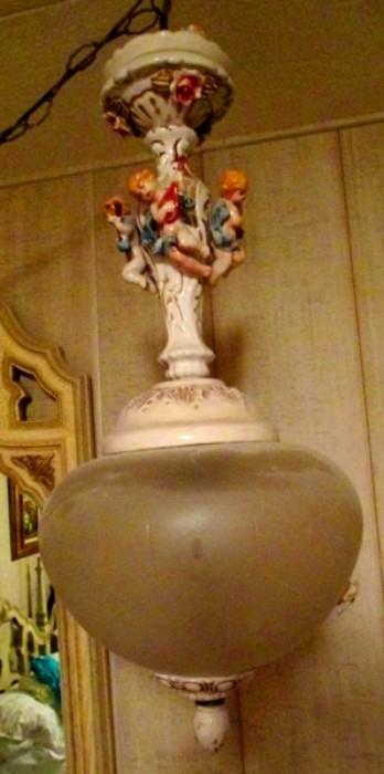 Capo de Mante-chandelier with matching dresser lamps