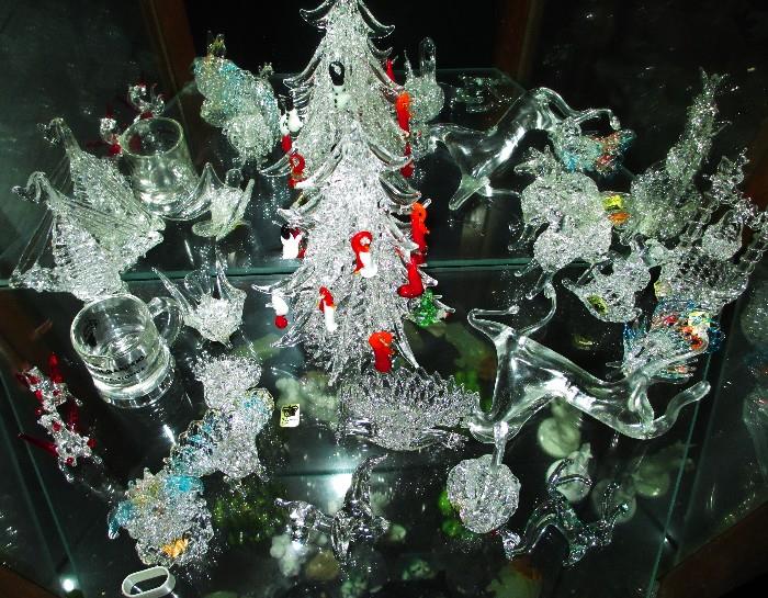 Hand blown/worked glass Christmas Tree