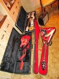 THREE ELECTRIC GUITARS---UNUSED IN ORIGINAL CASES