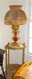 GREAT VICTORIAN LAMP                                                    MARBLE TOP VICTORIAN PLANT STAND
