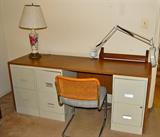 THREE FILE CABINETS/   DESK SURROUND