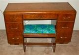 1940'S DRESSER WITH STOOL
