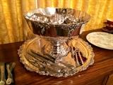 Neiman Marcus Wallace Baroque Punch Bowl Set