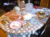 Vintage Southern Crystal Punch Bowl Set and More