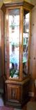 Vintage Curio Cabinet and Glassware