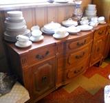 Vintage Buffet and Dish Set