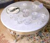 Italian Round White Marble Top Coffee Table