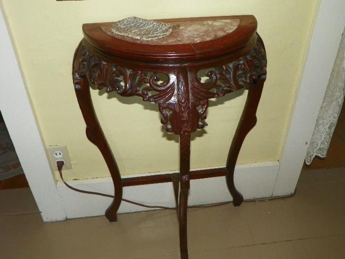 Victorian table with marble