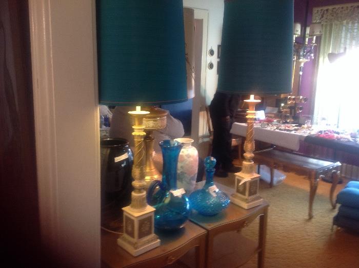 Beautiful lamps - shades in mint condition.